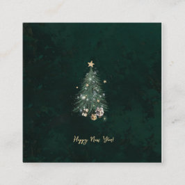 Luxurious, artistic design with a  festive tree begleitkarte