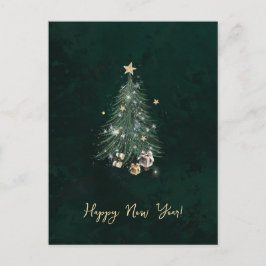 Luxurious, artistic design with a  festive tree einladungspostkarte