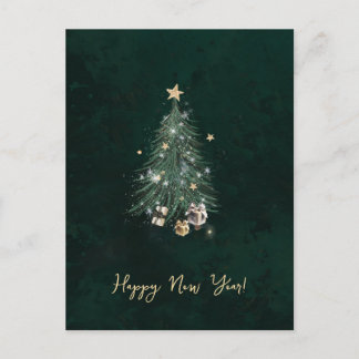 Luxurious, artistic design with a festive tree einladungspostkarte