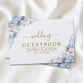 Luxurious Blue, White & Gold Wedding Gästebuch