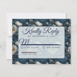 Luxurious Botanical Peonies Spring Wedding Rsvp Karte