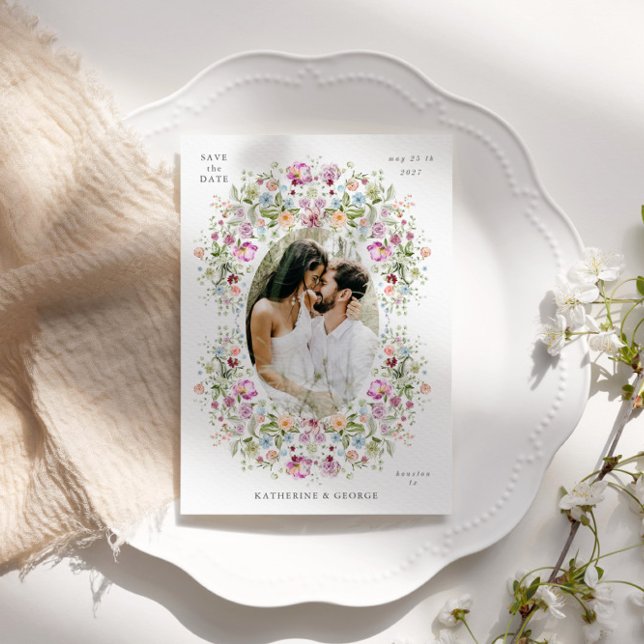 Luxurious Garden Floral Save the Date (Von Creator hochgeladen)