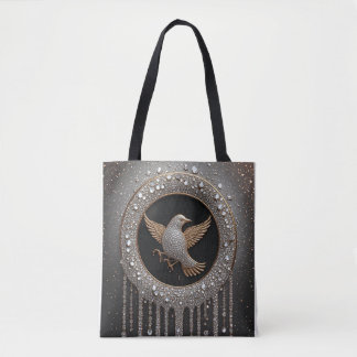 Luxurious Gold and Diamond Bird Emblem Tasche