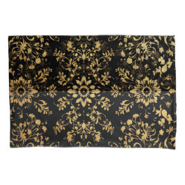 Luxurious style Pillow case black yellow pattern  Kissenbezug