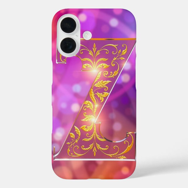 Luxurious Transparent Letter Z  iPhone 16 Hülle (Rückseite)