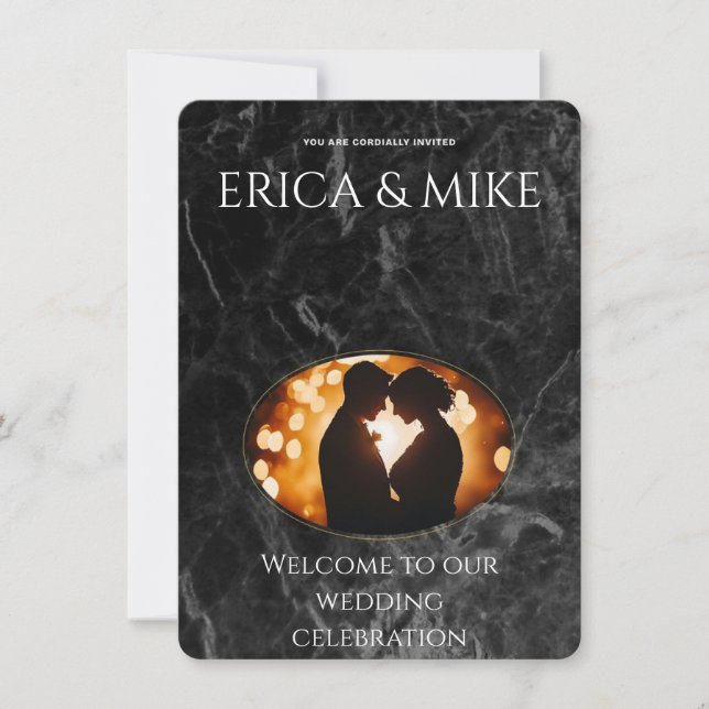 luxurious wedding invitation (Devant)