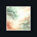 Luxury Abstract Alcohol Ink Wall Art - Ethereal Mi Leinwanddruck<br><div class="desc">A dreamlike abstract composition featuring fluid, translucent layers of mint green, soft peach, and terracotta. The organic, wave-like structures are delicately accented with shimmering gold dust and fine stippled textures, evoking a sense of calm and celestial wonder. This elegant piece adds a sophisticated, modern touch to any contemporary space, from...</div>