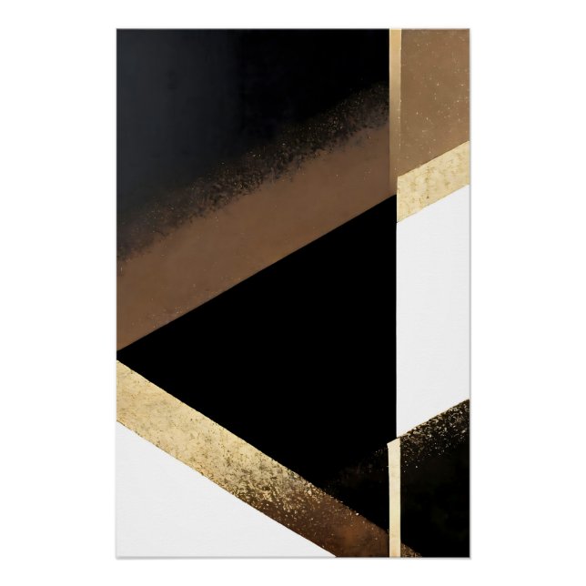 Luxury Abstract Golden Background Poster (Vorderseite)
