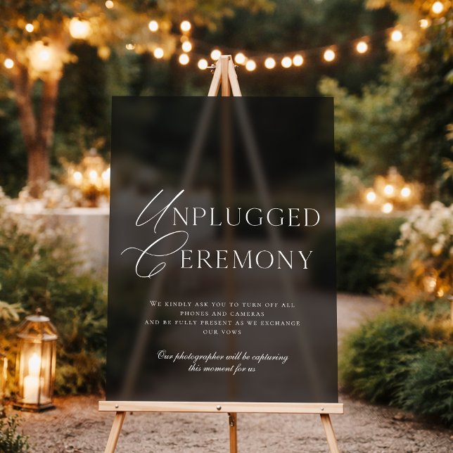 Luxury Acrylic Unplugged Ceremony Sign  Acrylschild (Von Creator hochgeladen)