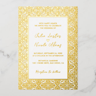 Luxury Aesthetic Geometrical Mandala Wedding Folieneinladung