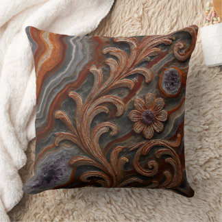 Luxury Agate and Geode Mineral Decorative Pillow Kissen