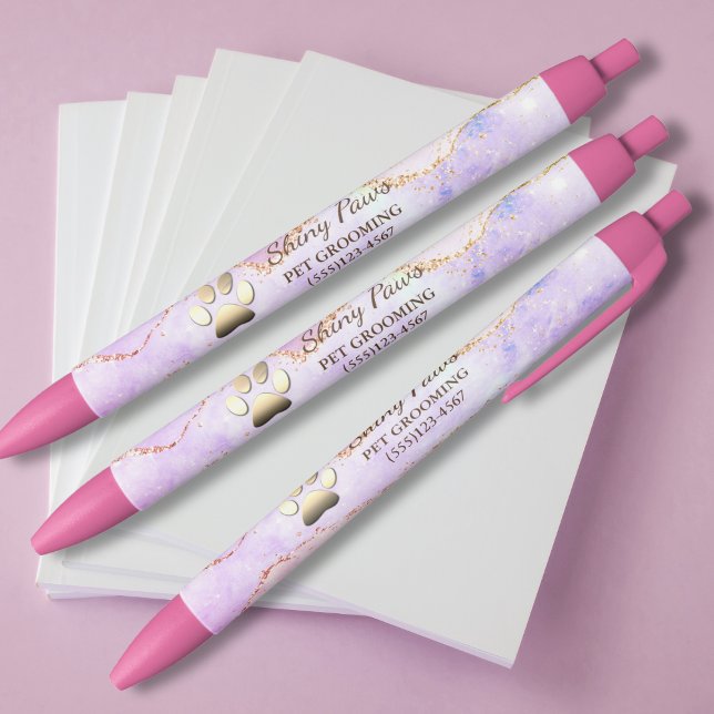 Luxury Agate Glitzer Dog Paw Pet Grooming Kugelschreiber (Von Creator hochgeladen)