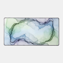 Luxury Alcohol Ink Abstract Smoke Nebula Schreibtischunterlage