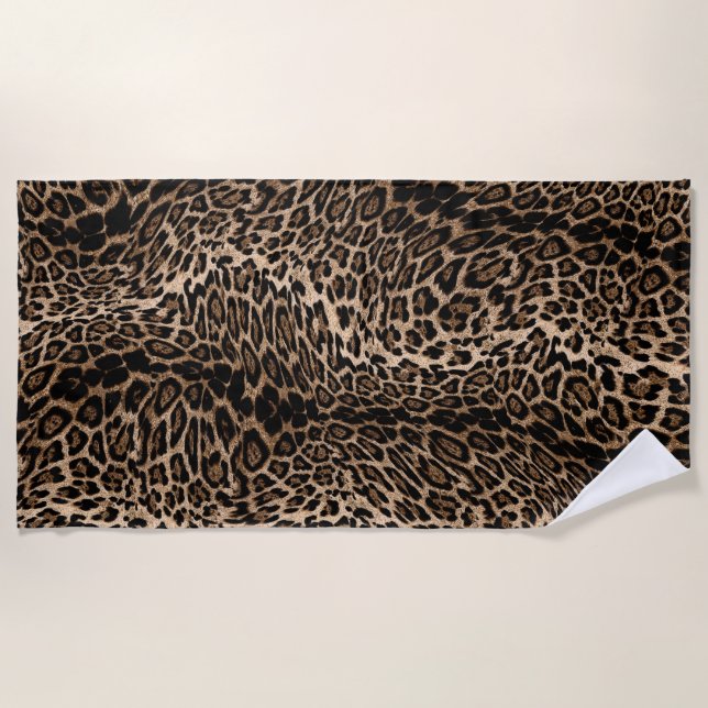 Luxury Animal Print beach Towel Strandtuch (Vorderseite)