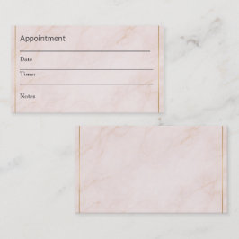Luxury Appointment Reminder Card – Blush Marble Terminkarte