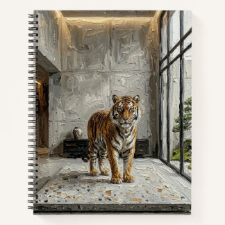 Luxury Architectural Tiger – Minimalist Fine Art N Notizbuch