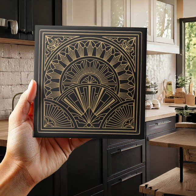 Luxury Art Deco Geometric Pat#2 ID1196 Fliese (Von Creator hochgeladen)