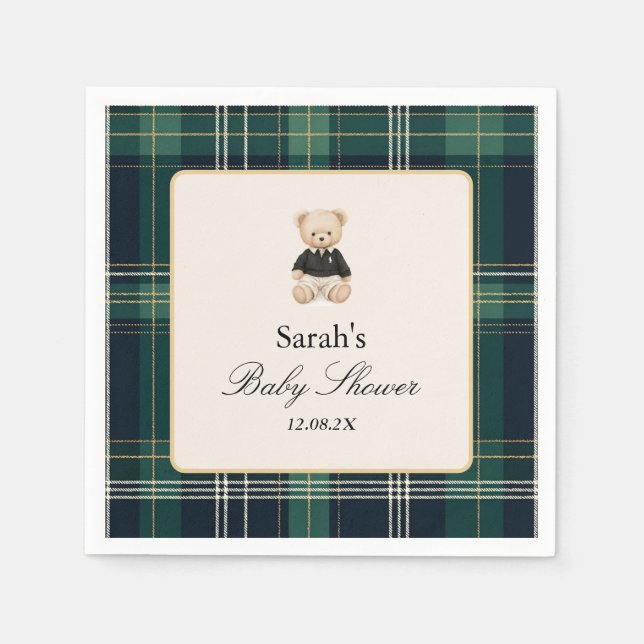 Luxury Baby Shower Boy Serviette (Vorderseite)