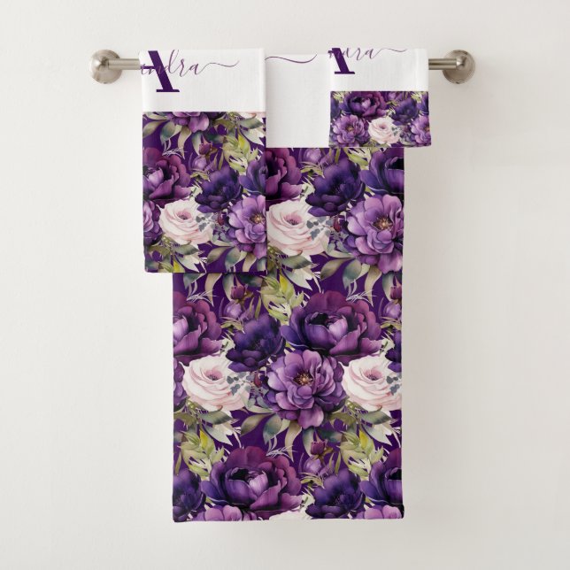 Luxury Bath Towel Set | Pamper Yourself w/ Flowers (Insitu)