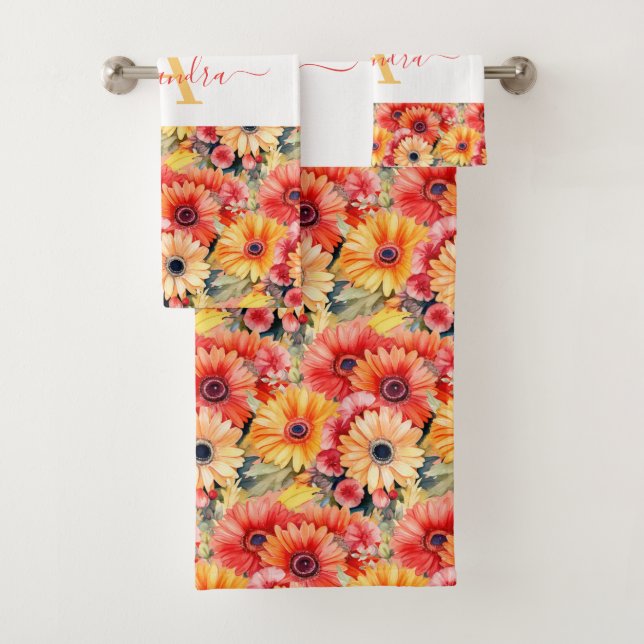 Luxury Bath Towel Set | Pamper Yourself w/ Flowers (Insitu)