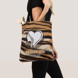 Luxury Beauty Spa Logo Elegant Tiger Print Salon Tasche