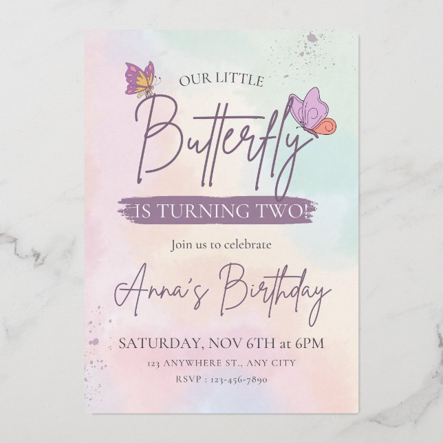 Luxury Birthday Einladung (Vorderseite)