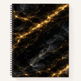 Luxury Black and Gold Marble Spiral Notebook Notizbuch