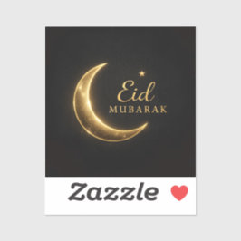 Luxury Black & Gold Eid Mubarak Stickers– Elegant Aufkleber