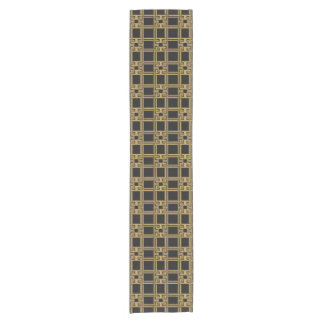Luxury Black Gold Greek Key Pattern Kurzer Tischläufer