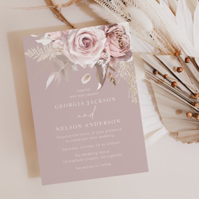Luxury Blush Floral Premium Wedding Einladung (Von Creator hochgeladen)