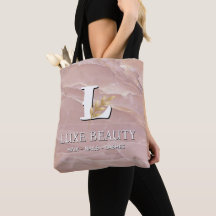 Luxury Blush Pink Marble Beauty Salon Logo