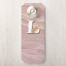 Luxury Blush Pink Marble Beauty Salon Logo