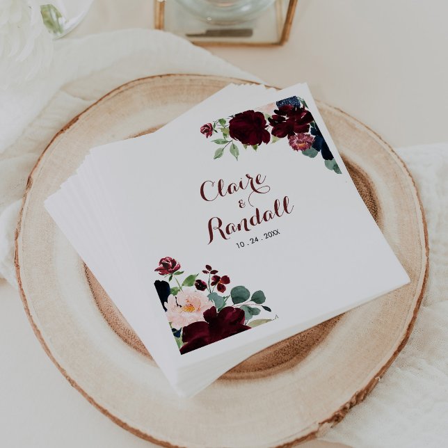 Luxury Boho Colorful Floral Wedding Napkins Serviette (Von Creator hochgeladen)