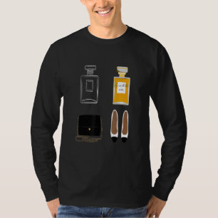 Luxury Brand Black Quilt Classic Flap Bag Perfum T-Shirt