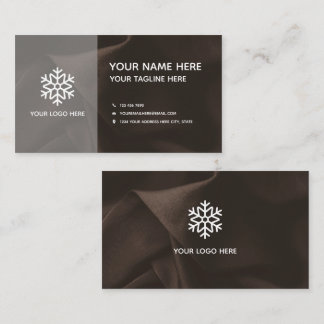 Luxury Brown Silk Business Card Visitenkarte