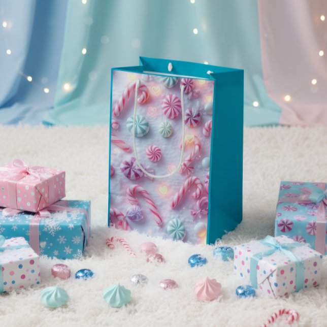 Luxury Candy Cane Christmas Gift Bag Mittlere Geschenktüte (Von Creator hochgeladen)