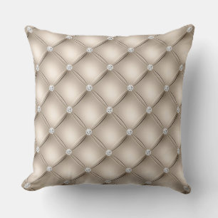 Luxury Champagne Diamond gepolstertes Muster Kissen