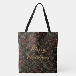 Luxury, Christmas Pattern, Gold Merry Christmas To Tasche