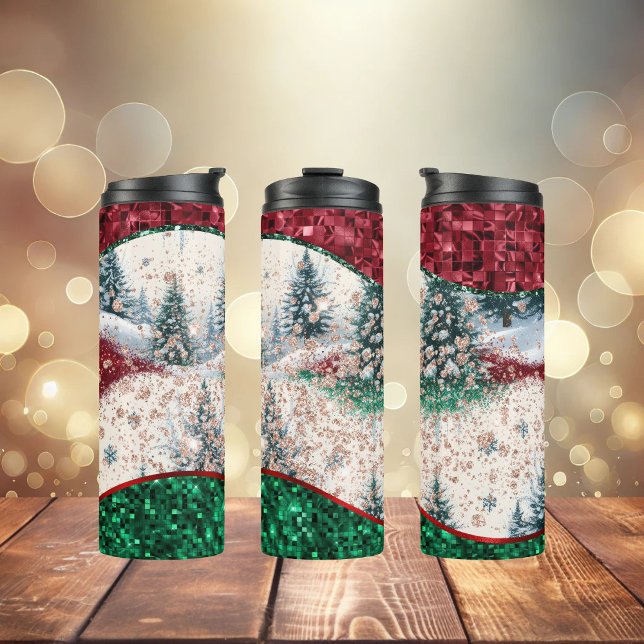 Luxury Christmas Trees Tumbler Thermosbecher (Von Creator hochgeladen)