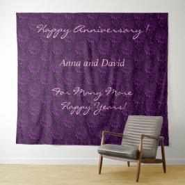 Luxury Customize Lila Floral Tapestes Wandteppich