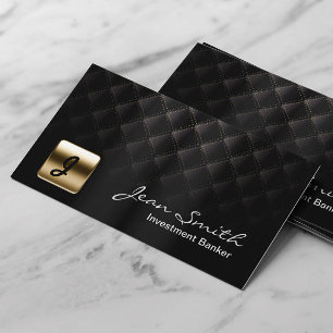 Luxury Dark Investment Banker Business Card Visitenkarte