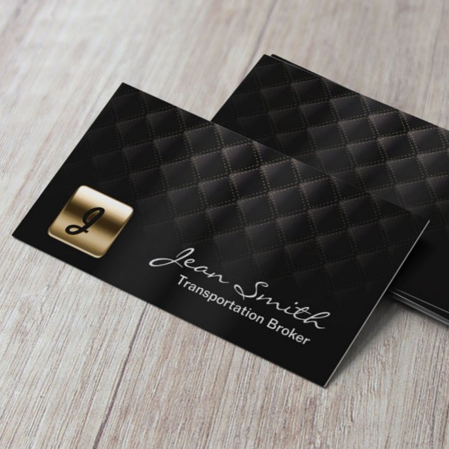 Luxury Dark Transportbroker Business Card Visitenkarte (Von Creator hochgeladen)