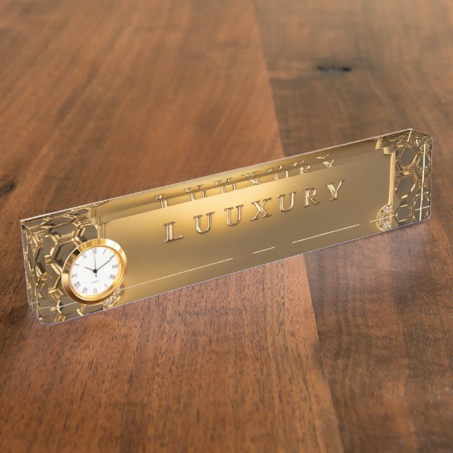 Luxury Desk Namplate Namensplakette (Seite)