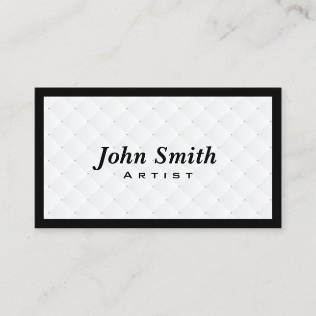 Luxury Diamond Quilt Artist Business Card Visitenkarte (Vorderseite)
