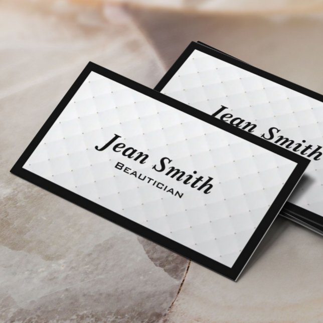 Luxury Diamond Quilt Beautician Business Card Visitenkarte (Von Creator hochgeladen)