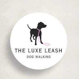 Luxury Dog Walking Sticker | Dog Silhouette Logo