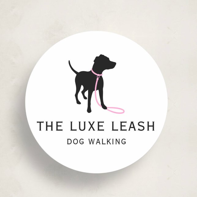 Luxury Dog Walking Sticker | Dog Silhouette Logo (Von Creator hochgeladen)