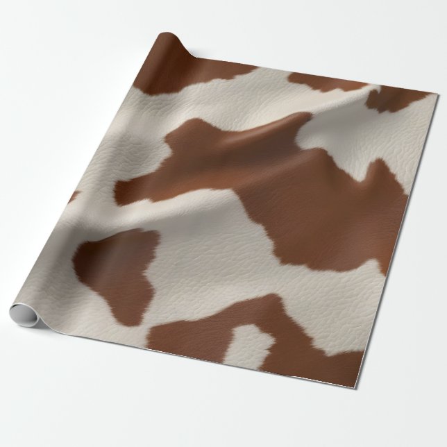 Luxury Elegant Faux Cow Leather Popular Collection Geschenkpapier (Ungerollt)