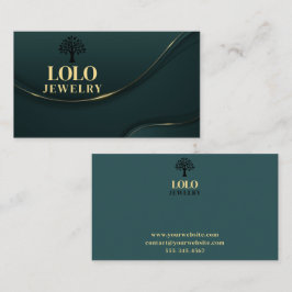 Luxury Emerald Green Juwelier Visitenkarte