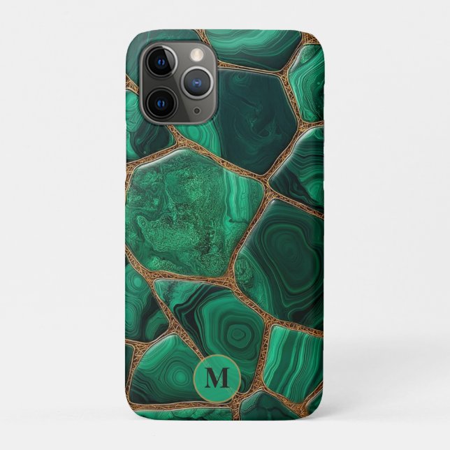 Luxury Emerald Malachite Green Marble Abstract Case-Mate iPhone Hülle (Rückseite)
